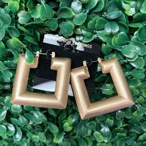 Gold Geometric Hoop Earrings